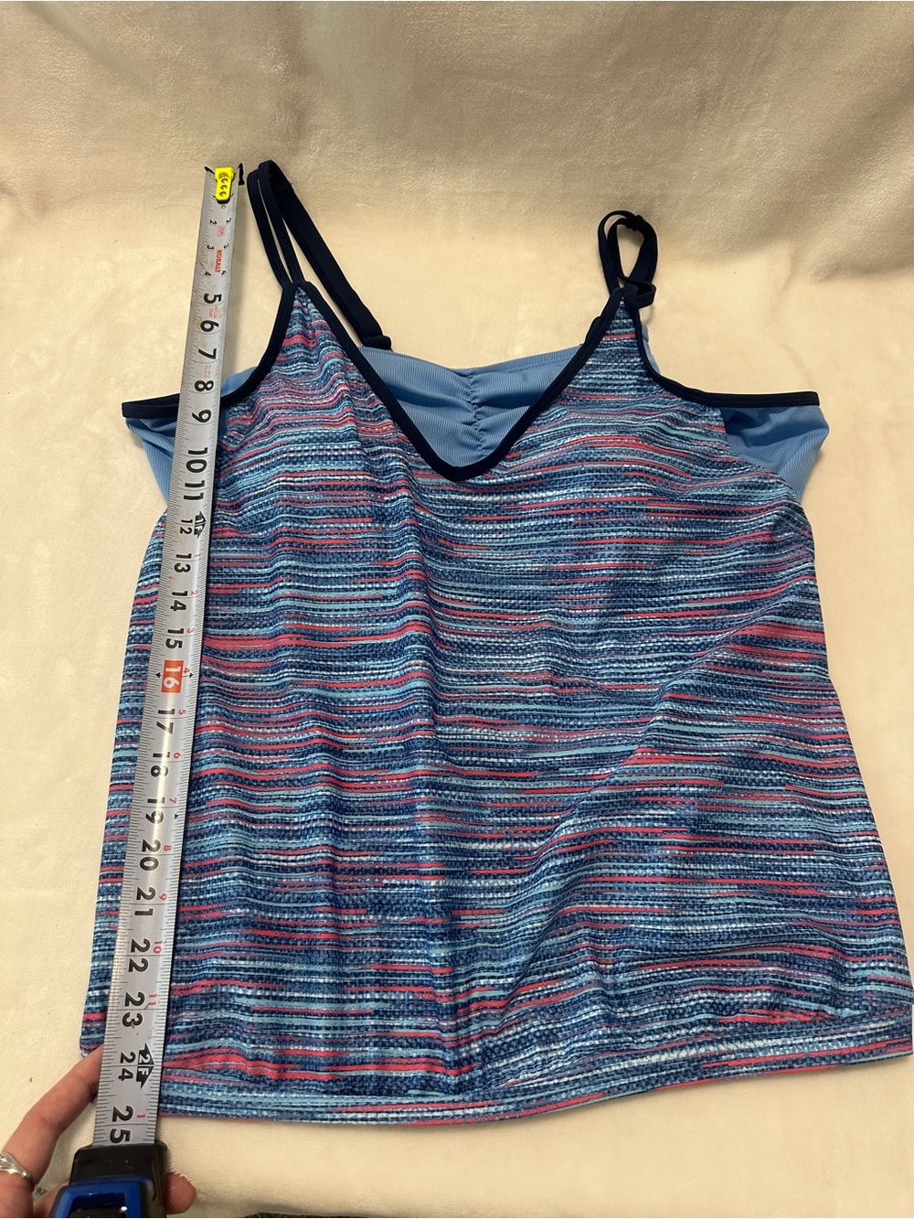 Free Country Swimwear Woman’s Size 1X Tankini Swim Top - Picture 4 of 9